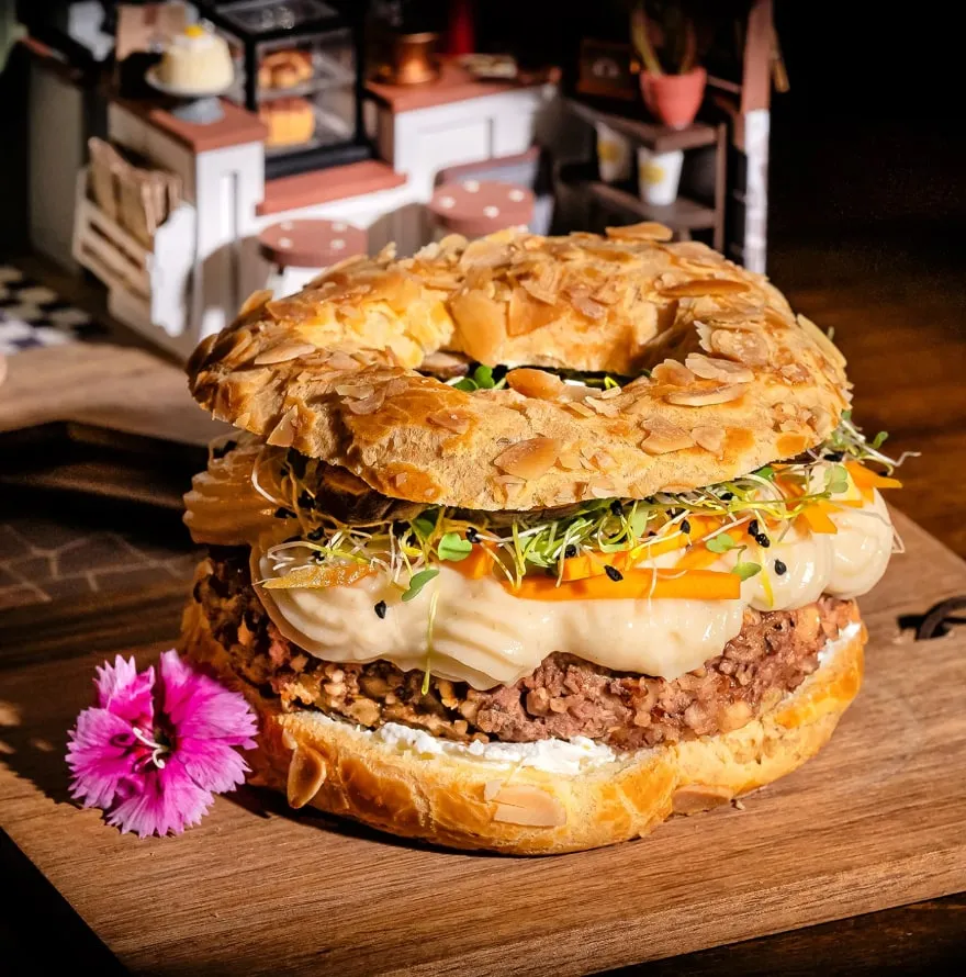 Le Blanq'Brest, burger bistronomique de Morgane présenté à la Coupe de France du Burger.